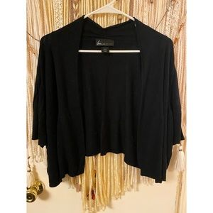 Cropped black cami sweater